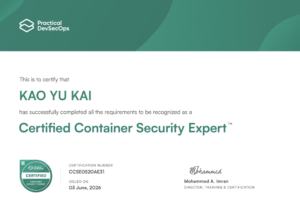 Read more about the article Certified Container Security Expert (CCSE) 認證 – 課程與考試心得分享